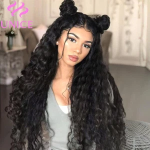 UNice Mongolian Natural Wave 3 Bundles Human Hair Extension With HD Lace Closure - Picture 1 of 13