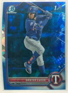 2022 Bowman Chrome Sapphire Edition BCP-173 DANYER CUEVA 1st Bowman RANGERS - Picture 1 of 2