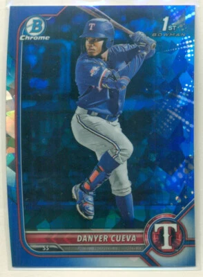 2022 Bowman Chrome Sapphire Edition BCP-173 DANYER CUEVA 1st Bowman RANGERS - Image 1 of 2