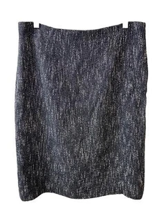 Falda Talbots Mujer 10P Negro Blanco Forrada Mezcla Algodón Oficina Pequeños Lápiz - Imagen 1 de 4