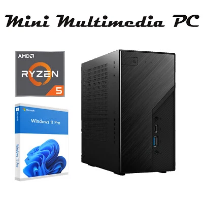 ASROCK X300 Mini PC Ryzen 5 4600 6-Kern 4,2GHz - 8GB - 512GB SSD - Windows 11 - Bild 1 von 4