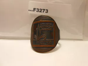 SEVENTH AUSTRALIAN JAMBOREE DANDENONG 1964-1965 NECKERCHIEF SLIDE F3273 - Picture 1 of 1