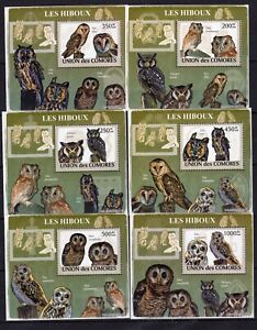 Owls / Eulen / Chouettes / Birds on stamps Comores - MNH** - Z16