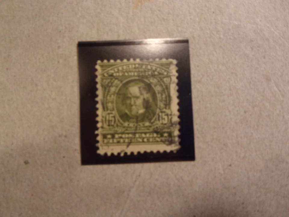 USA Used, 1903 Issue, 15 Cent Clay, DLWTMK, Perf 12, Olive Green Scott#309 - Image 1 of 1