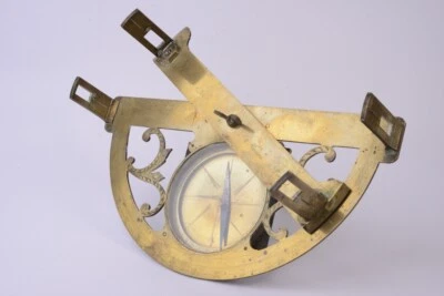 Grand Graphomètre à Pinnules. Signé Bernier Au Niveau à Paris. - Photo 1/4