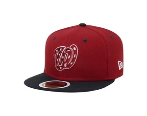 New Era 59Fifty Boys Kids Washington Nationals Authentic Red Blue Fitted Cap - Picture 1 of 5