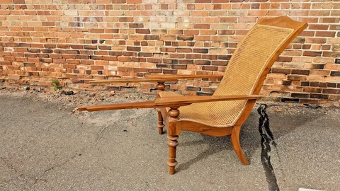 Plantation Caned Wooden Chair Indonesia - Last One! Cover