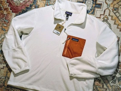 NEW Patagonia Women’s Microdini Half Zip Pullover Fleece Birch White Sz Large  - Image 1 of 4