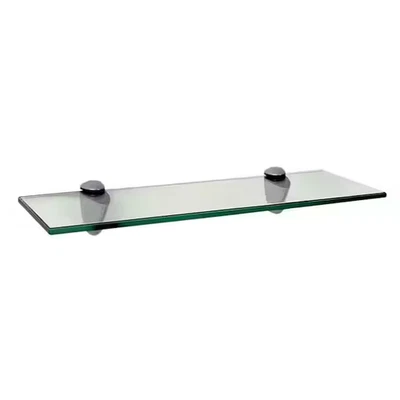 Home Decorators Collection 4 in. x 18 in. Legacy Clear Glass Shelf w/ Hardware - Image 1 of 4