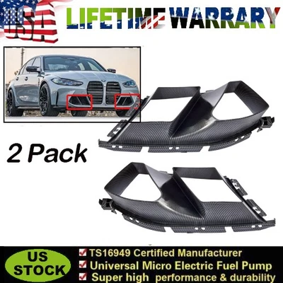 2Pcs Carbon Fiber Front Bumper Air Duct Kit For BMW G80 G82 G83 M3 M4 2021-2025 - Image 1 of 4