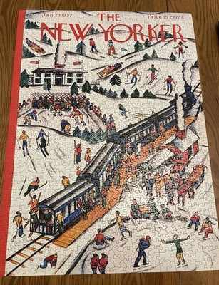 New York Puzzle Company New Yorker Magazine Covers Winter Weekend Lionka Karasz - Image 1 of 2