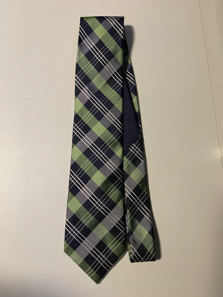 Corbata de seda a rayas verdes Croft & Barrow Foto 1 de 1