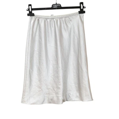 Set of 3 Vintage Lace Slips 1990s Polyester Knee Length Champagne Peach White - Image 1 of 4