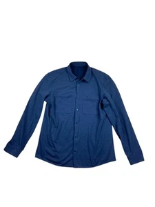 Lululemon Herren Langarmhemd blau mit Knopfleiste / Größe L - Bild 1 von 3