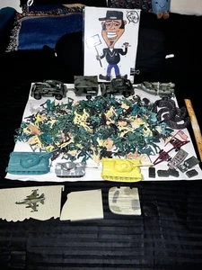 VINTAGE WWII U.S. & ? ARMEEMÄNNER, PANZER, FLUGZEUG, BOOT + MEHR MEISTES Plastik RIESIGES LOS 🪖🚙 - Bild 1 von 7