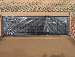 NEW Dell KB216 UK English Slim Office Multimedia Desktop Keyboard (BLACK) - Picture 1 of 3