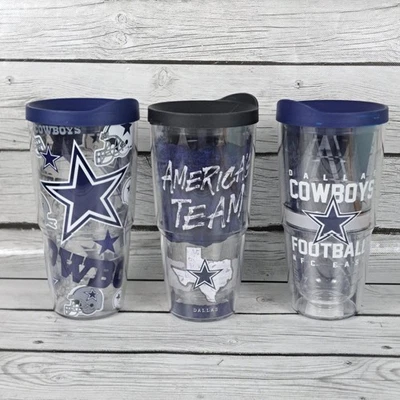 Tervis Dallas Cowboys Vaso Taza 24oz Lote de 3 Foto 1 de 4