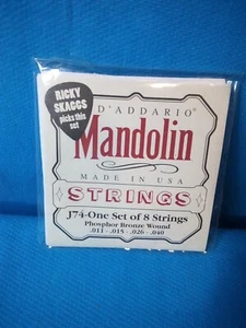 D'Addario J74 Mandolin Strings - Medium - Phosphor Bronze BRAND NEW - Picture 1 of 6