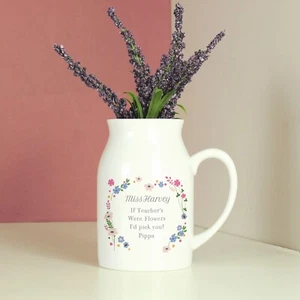 Personalised Floral Flower Jug - Mother’s Day Gift for Her Birthday - Picture 1 of 8