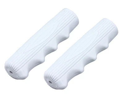 Bicycle Grips Kraton Rubber 212 White Urban Cruiser Kids Custom Bikes 163503 - Image 1 of 2