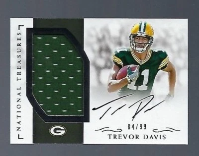 2016 National Treasures Trevor Davis Auto Patch Relic #d 84/99 Green Bay Packers - Image 1 of 2