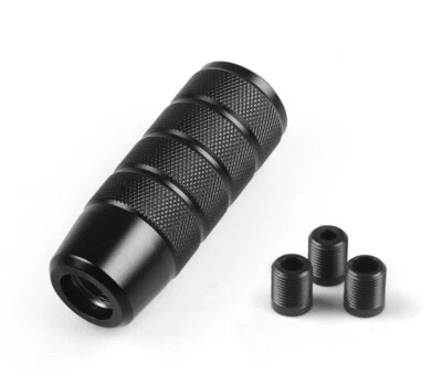 JDM Circle Easy Grip Knurled Gear Shift Knob LikeWise Style Non Slip Aluminum - Image 1 of 4