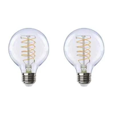 EcoSmart 60-Watt Equivalent G25 ENERGY STAR LED Light Bulb in Bright White 2PK - Image 1 of 4