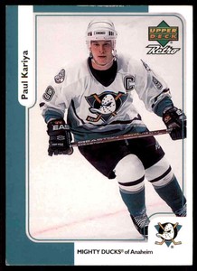 1999-00 UPPER DECK RETRO MCDONALD'S PAUL KARIYA ANAHEIM DUCKS #MCD-1