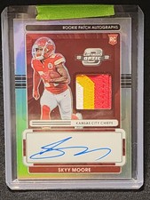 2022 Optic Contenders Football Skyy Moore Rookie Patch ON CARD Auto RPA  /75