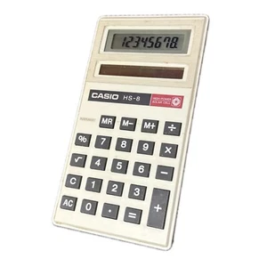 Casio Hs-8 Taschenrechner Vintage 80s Standard Solar Cell Calculator Retro - Bild 1 von 5