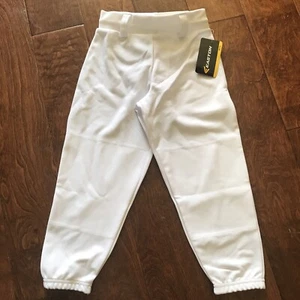 EASTON Pro Pull-Up Elastic Cuff Baseball Youth's White Pants Size YXS - Picture 1 of 12