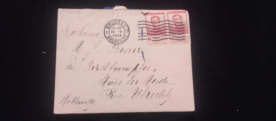 C) 1914. BELGIUM. INTERNAL MAIL. DOUBLE STAMPS. 2ND CHOICE - Image 1 of 1