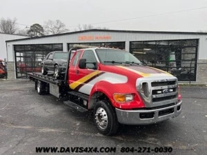 2010 Ford F-650 Super Cab Flatbed Rollback Tow Truck - Picture 1 of 12