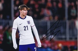Football - Tyler Dibling - Hand Signed 12x8 Inch Photograph - England - COA - Picture 1 of 1