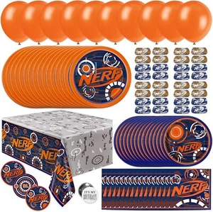 Mega Nerf Party Supplies for Birthday, Decorations, and Favors, Serves 16 - Picture 1 of 6
