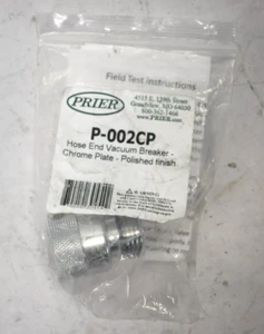 Prier P-002CP Vacuum Breaker Anti Siphon Backflow Polished Chrome Finish - Picture 1 of 6