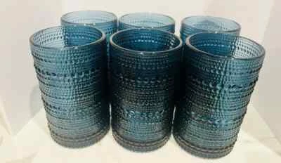 Fontessa Jupiter 13oz vaso azul aciano vaso Highball juego de 6 NUEVO Foto 1 de 4