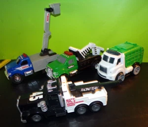 TONKA Utility Truck & Tow Truck FRICTION DRIVEN TRASH TRUCK MAC'S WRECKING TOW - Picture 1 of 7