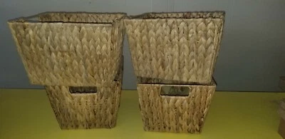 Trademark Innovations Hyacinth Storage Basket with Handles, Rectangular Set of - Image 1 of 4