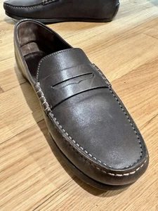 J.M. Weston Brett 670 Herren Dunkelbraun Leder Penny Halbschuhe Mokassins Auto Schuhe 7.5D - Bild 1 von 8