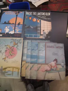 Lot of 17 Vintage Sheet Music Asian Asia Chinese Hong Kong Japanese 1919 - 1920s - Picture 1 of 4