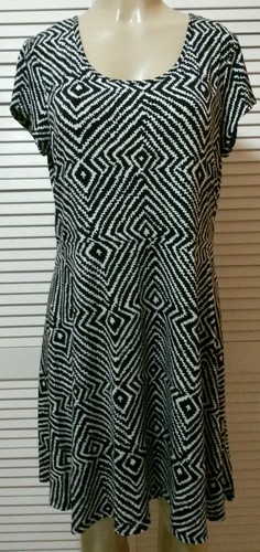 NUOVO! Abito MICHAEL MICHAEL KORS Paisley aderente e svasato taglia XL