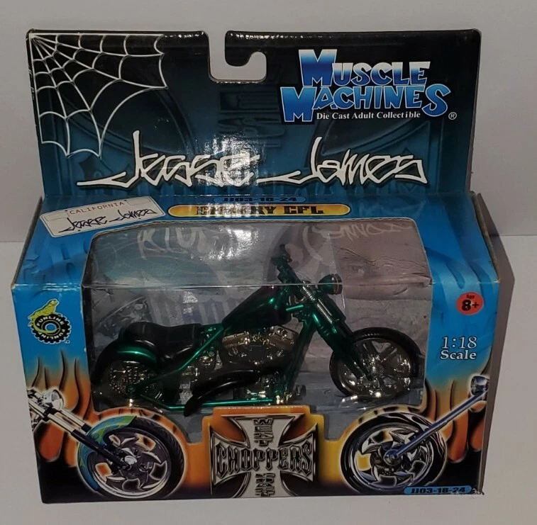 JESSE JAMES 1/18 MUSCLE MACHINE CHERRY CFL WEST COAST CHOPPER NIB - Image 1 of 1