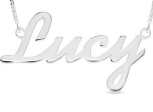 Collar con nombre LUCY de plata de ley 925 para mujer niña colgante regalo para ella - Imagen 1 de 10