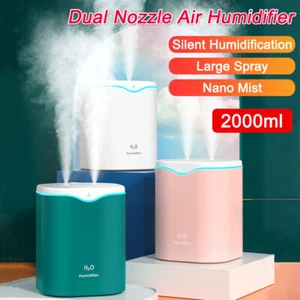 2L Air Humidifier USB Oil Essential Diffuser Ultrasonic Cool Mist Steam Purifier - Picture 1 of 17