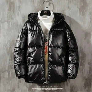 2023 Winter Jacket Men Hooded Thick Parkas Mens Jacket Winter Coat Male Zip Up - Picture 1 of 27