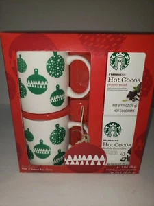 New n Unopened Gift Box Holiday Set Starbucks Hot Cocoa & Mugs For Two - Picture 1 of 2