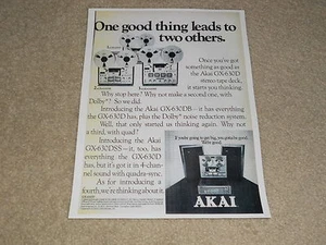 Anuncio de carrete abierto Akai, 1975, GX-630DSS QUAD, GX-630DB, GX-630D, 1 página, artículo - Imagen 1 de 1