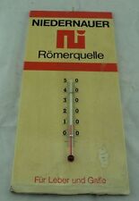altes Thermometer Werbethermometer Pappschild Niederauer Römerquelle Leber Galle