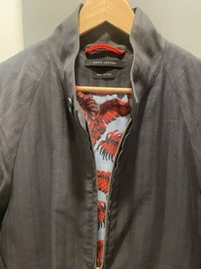 Marc Jacobs Collection Mens Spring 2015 Black Linen Harrington Baracuta Jacket - Picture 1 of 16
